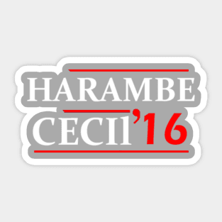 Harambe Cecil 2016 Sticker